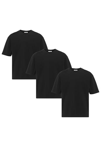 3er Pack Oversized T-Shirts – Klassisches Basic Shirt aus Baumwolle – Kurzarm, Rundhals – Ideal für Alltag, Freizeit & Streetwear Schwarz L 3er Pack Oversized T-Shirts – Klassisches Basic Shirt aus Baumwolle – Kurzarm, Rundhals – Ideal für Alltag, Freizeit & Streetwear Schwarz L von Redbridge