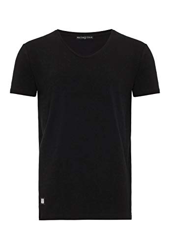Basic T-Shirt Herren mit V-Ausschnitt Atmungsaktiv Baumwolle Schwarz L Basic T-Shirt Herren mit V-Ausschnitt Atmungsaktiv Baumwolle Schwarz L von Redbridge