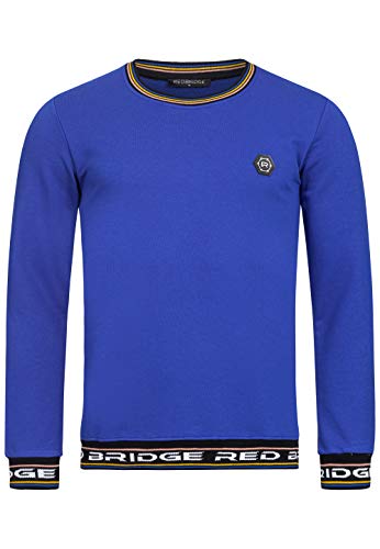 Herren Sweater Pullover Colored Stripes RB Saxe Blau XL von Redbridge
