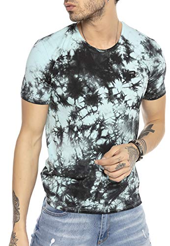 Herren T-Shirt Batik Kurzarm Streetstyle 90er Jahre Revival Mint S von Redbridge