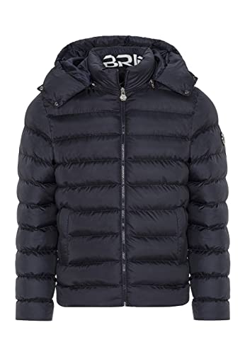 Jacke Herren Winterjacke Hoher Kragen Kapuze Blau L von Redbridge