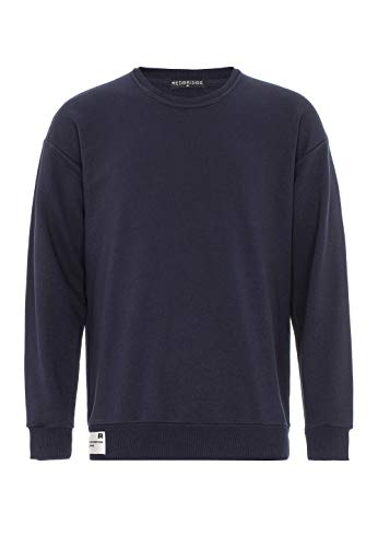 Oversize Sweatshirt für Herren Pullover Sweater Longsleeve Premium Basic Real Blau L von Redbridge