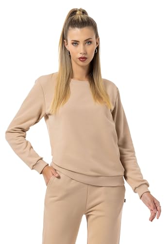 Red Bridge Damen Crewneck Sweatshirt Pullover Premium Basic Beige XL von Redbridge