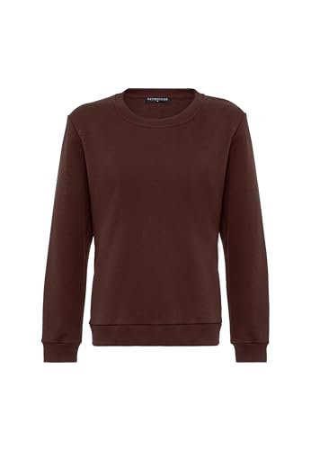 Redbridge Basic Sweatshirt Klassischer Pullover mit Rundhalsausschnitt Lässiger Stil Braun XXL von Redbridge