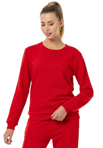 Red Bridge Damen Crewneck Sweatshirt Pullover Premium Basic Rot XXL von Redbridge