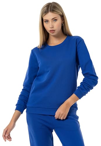 Red Bridge Damen Crewneck Sweatshirt Pullover Premium Basic Saxeblau L von Redbridge