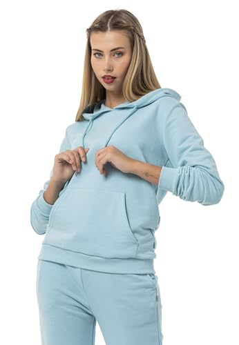 Red Bridge Damen Kapuzenpullover Sweatshirt Hoodie Pullover Premium Basic Hellblau L von Redbridge