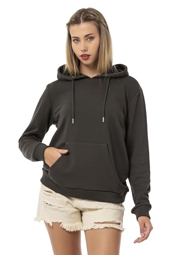 Red Bridge Damen Kapuzenpullover Sweatshirt Hoodie Pullover Premium Basic Khaki XS von Redbridge