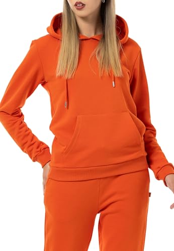 Red Bridge Damen Kapuzenpullover Sweatshirt Hoodie Pullover Premium Basic Orange L von Redbridge