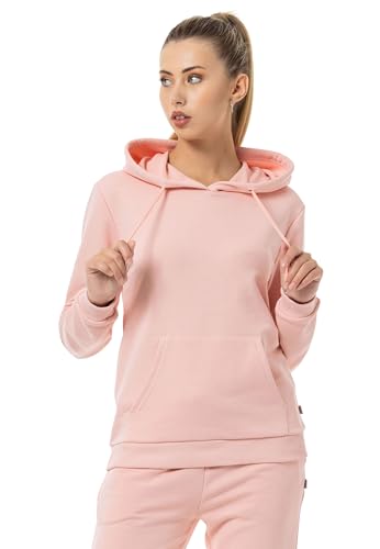 Red Bridge Damen Kapuzenpullover Sweatshirt Hoodie Pullover Premium Basic Pink L von Redbridge