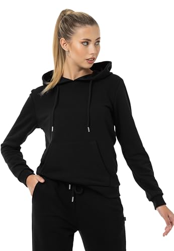 Red Bridge Damen Kapuzenpullover Sweatshirt Hoodie Pullover Premium Basic Schwarz 3XL von Redbridge