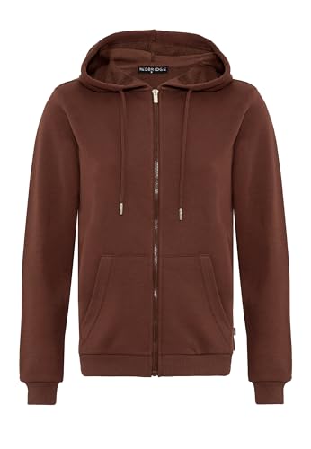 Red Bridge Damen Kapuzenpullover Zip Hoodie mit Reißverschluss Premium Basic Braun M von Redbridge