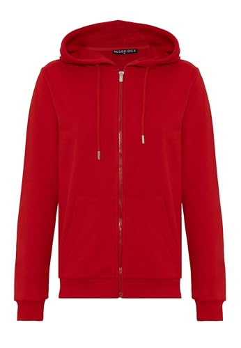 Red Bridge Damen Kapuzenpullover Zip Hoodie mit Reißverschluss Premium Basic Rot 3XL von Redbridge