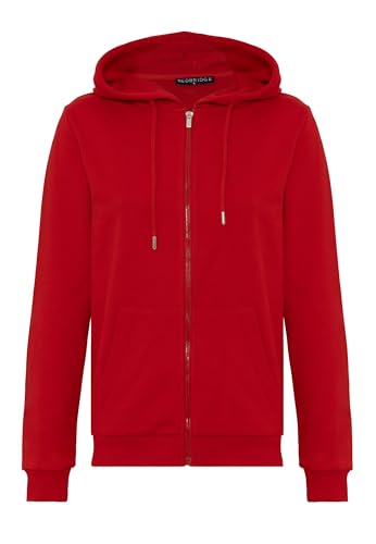 Redbridge Damen Premium Basic Kapuzenjacke Sweatjacke für Alltag und Freizeit Rot L von Redbridge