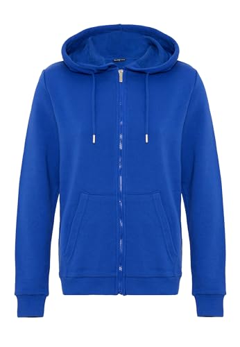 Red Bridge Damen Kapuzenpullover Zip Hoodie mit Reißverschluss Premium Basic Saxeblau XL von Redbridge