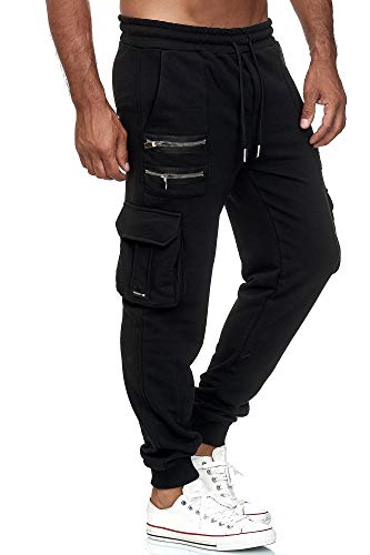 Red Bridge Herren Cargo Jogginghose Jogger Hose Trainingshose Double Zip M4246 Schwarz M von Redbridge