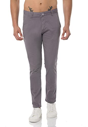 Redbridge Hose für Herren Chino-Hose Freizeithose Casual Business Stretch Pants Grau W38 L34 von Redbridge