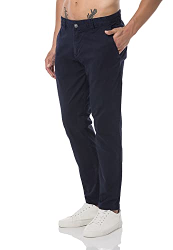 Redbridge Hose für Herren Chino-Hose Freizeithose Casual Business Stretch Pants Navy Blau W33 L32 von Redbridge