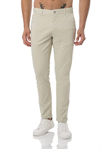 Redbridge Hose für Herren Chino-Hose Freizeithose Casual Business Stretch Pants Stone W38 L32 von Redbridge