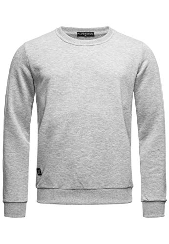 Red Bridge Herren Crewneck Sweatshirt Pullover Premium Basic Grau 4XL von Redbridge