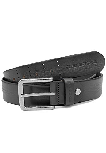 Red Bridge Herren Gürtel Echtleder Ledergürtel Leather Belt Scratched Black 105 von Redbridge