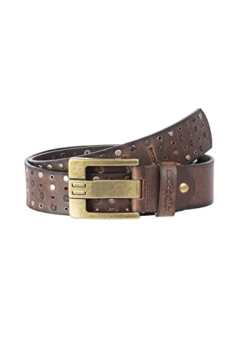 Red Bridge Herren Gürtel Ledergürtel Breiter Nietengürtel Nieten RB9101 85 Braun Brown von Redbridge