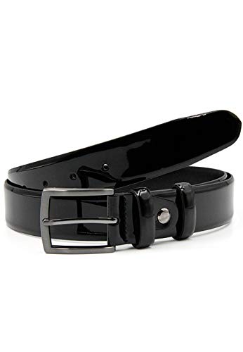 Red Bridge Herren Gürtel Ledergürtel Lack-Gürtel Leather Belt RBC Premium Schwarz 100 von Redbridge