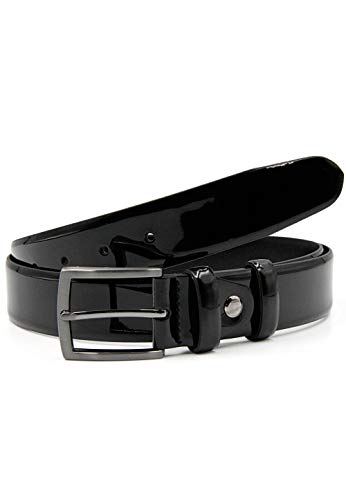 Redbridge Herren Gürtel Ledergürtel Lack-Gürtel Leather Belt RBC Premium Schwarz 100 von Redbridge