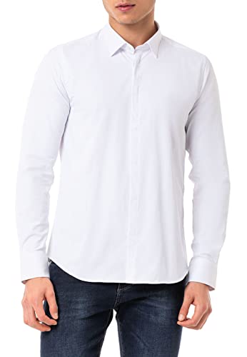 Redbridge Klassisches Hemd Elegant Casual Basic Langarm Premium Qualität Weiß XXL von Redbridge