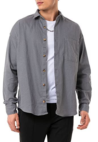 Redbridge Jeanshemd Premium Denim Langarm Oversized Grau XL von Redbridge