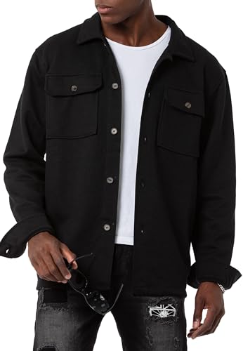 Redbridge Oversized Overshirt im minimalistischen Design Hemdjacke ideal für Casual-Looks Schwarz XL von Redbridge