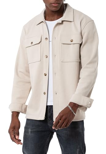 Red Bridge Herren Hemd Sweatjacke Freizeithemd Wide Cut Stone M von Redbridge