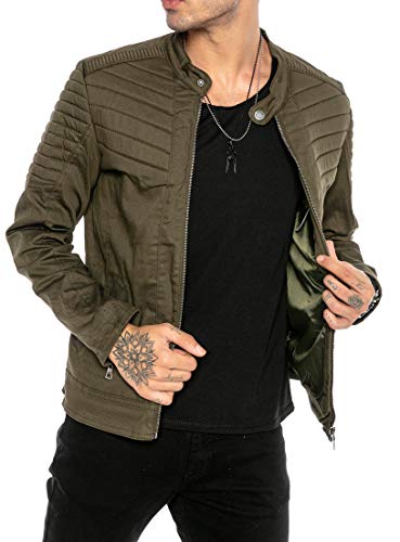 Red Bridge Herren Jacke Übergangsjacke Biker Baumwolle mit Reißverschluss Khaki XXL Red Bridge Herren Jacke Übergangsjacke Biker Baumwolle mit Reißverschluss Khaki XXL von Redbridge
