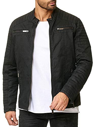 Red Bridge Herren Jacke Übergangsjacke Bikerjacke gesteppt Schwarz 3XL von Redbridge