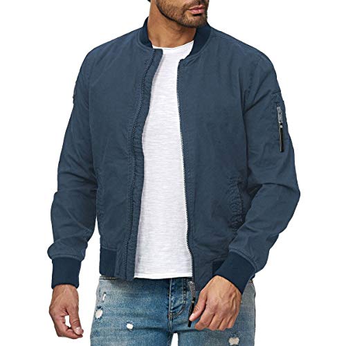 Redbridge Herren Jacke Übergangsjacke Bomberjacke Collegejacke Basic Blau M von Redbridge