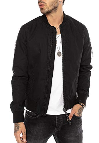 Redbridge Herren Jacke Übergangsjacke Bomberjacke Collegejacke Basic Schwarz L von Redbridge