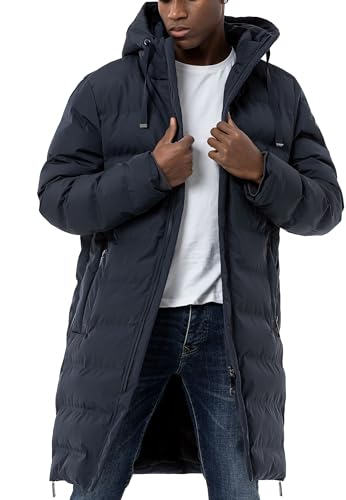 Redbridge Herren Jacke gefütterte Lang geschnittene Steppjacke Bubble Jacket Dunkelblau S von Redbridge