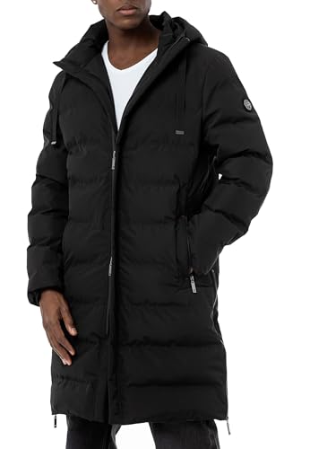 Red Bridge Herren Jacke gefütterte Lang geschnittene Steppjacke Bubble Jacket Schwarz M von Redbridge