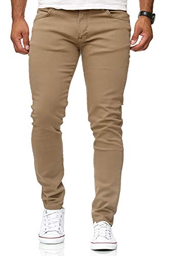 Red Bridge Herren Jeans Hose Slim-Fit Röhrenjeans Denim Colored Camel W38 L32 von Redbridge