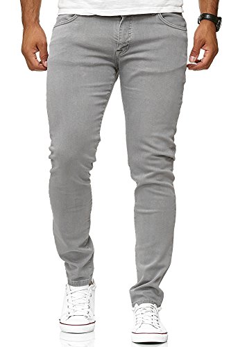 Red Bridge Herren Jeans Hose Slim-Fit Röhrenjeans Denim Colored Grau W32 L30 von Redbridge