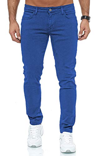 Red Bridge Herren Jeans Hose Slim-Fit Röhrenjeans Denim Colored Indigo W38 L32 von Redbridge