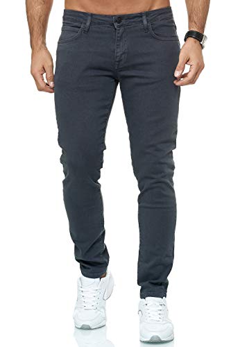 Red Bridge Herren Jeans Hose Slim-Fit Röhrenjeans Denim Colored Anthrazit W30 L30 von Redbridge