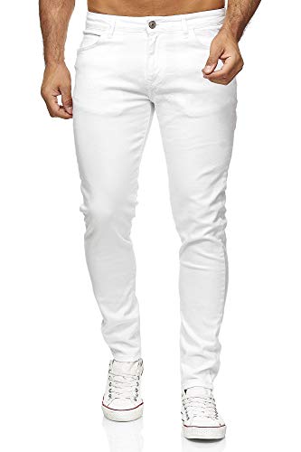 Red Bridge Herren Jeans Hose Slim-Fit Röhrenjeans Denim Colored Weiß W31 L30 von Redbridge