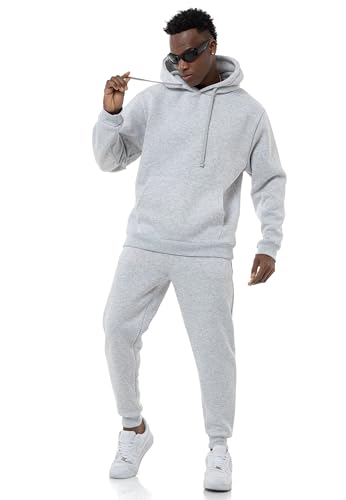 Red Bridge Herren Jogginganzug Sweat Suit Set Hoodie Hose Premium Loose-Fit Graumelange M von Redbridge