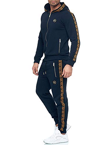 Red Bridge Herren Jogginganzug Sweat Suit Set Jacke Hose R-Logo Premium M2157-M4237 S Dunkelblau von Redbridge