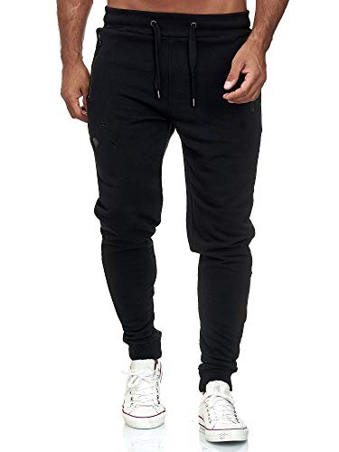 Red Bridge Herren Jogginghose Jogger Hose Freizeithose Sweat-Pants R-B-J M4236-Schwarz-S von Redbridge