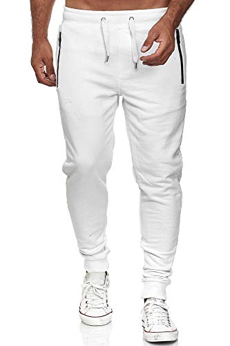 Red Bridge Herren Jogginghose Jogger Hose Freizeithose Sweat-Pants R-B-J M4236-Weiß-XL von Redbridge