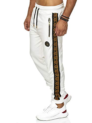 Redbridge Herren Jogginghose Jogger Hose Sweat-Pants R-Logo Premium M4237 Ecru M von Redbridge