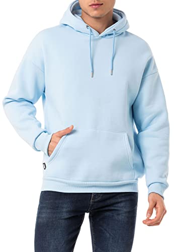 Redbridge Herren Kapuzenpullover Basic Hoodie Premium Sweatshirt Hellblau L von Redbridge