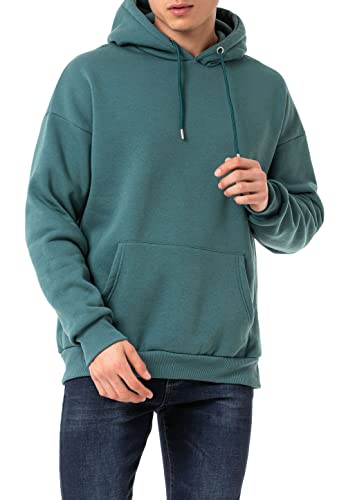 Redbridge Herren Kapuzenpullover Basic Hoodie Premium Sweatshirt Petroleum XL von Redbridge